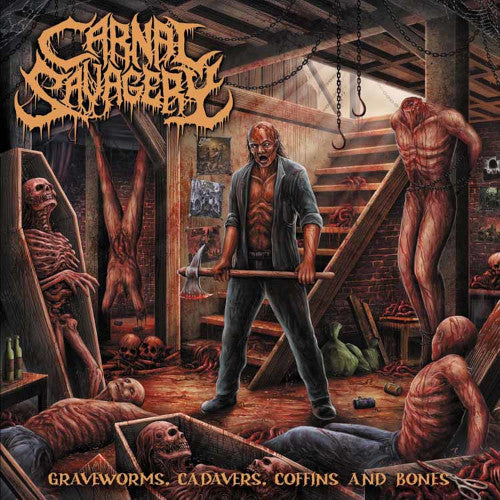 Carnal Savagery - Graveworms, Cadavers, Coffins and Bones - CD (uusi)