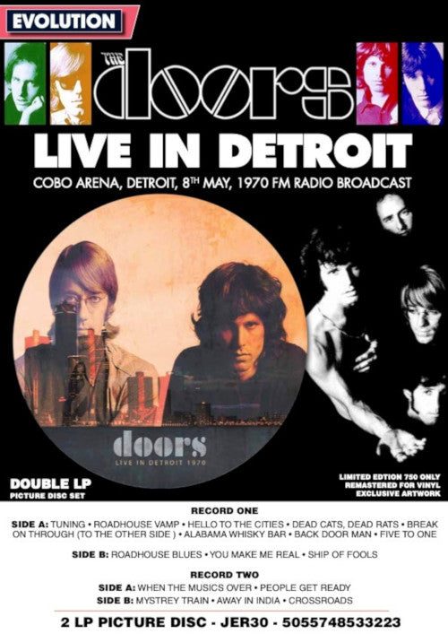 Doors The - Live In Detroit (2 LP Picture Disc Vinyl) - LP uusi