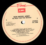 New Model Army - No Rest For The Wicked LP levy (käytetty)