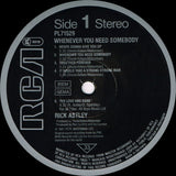 Rick Astley - Whenever You Need Somebody LP levy (käytetty)