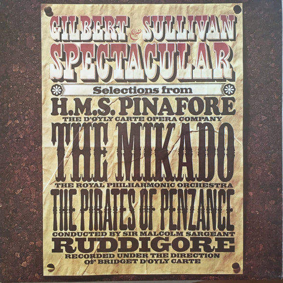 Royal Philharmonic Orchestra - Gilbert & Sullivan Spectacular - Selections From H. M. S. Pinafore, The Mikado, The Pirates Of Penzance And Ruddigore LP levy (käytetty)