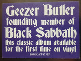 Geezer Butler - Black Science LP levy (uusi)