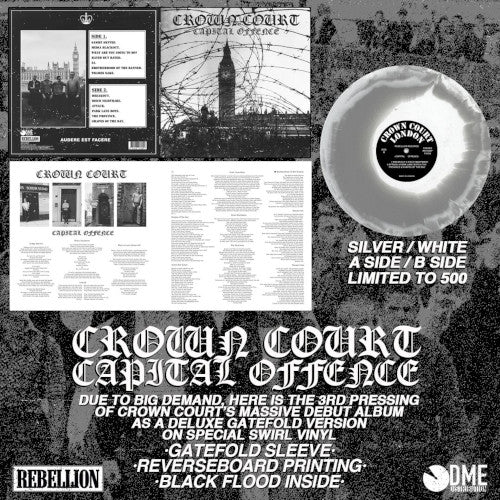 Crown Court - Capital offence (Silver/White Swirl Vinyl LP) - LP uusi